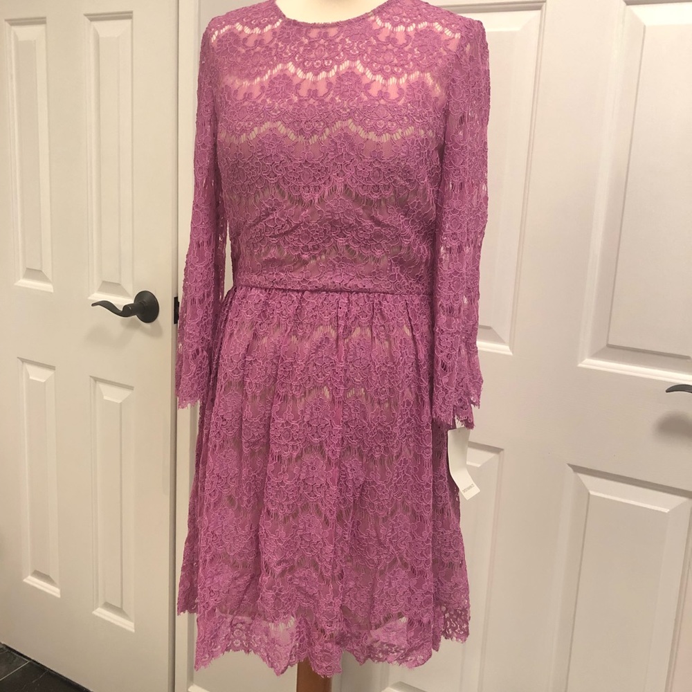 Betsey Johnson lavender lace dress Sz 6